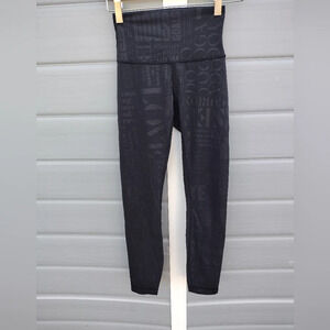 Lululemon Black Wunder Under HR 7/8 Tight Legging *20Y Collection 25" Size 2